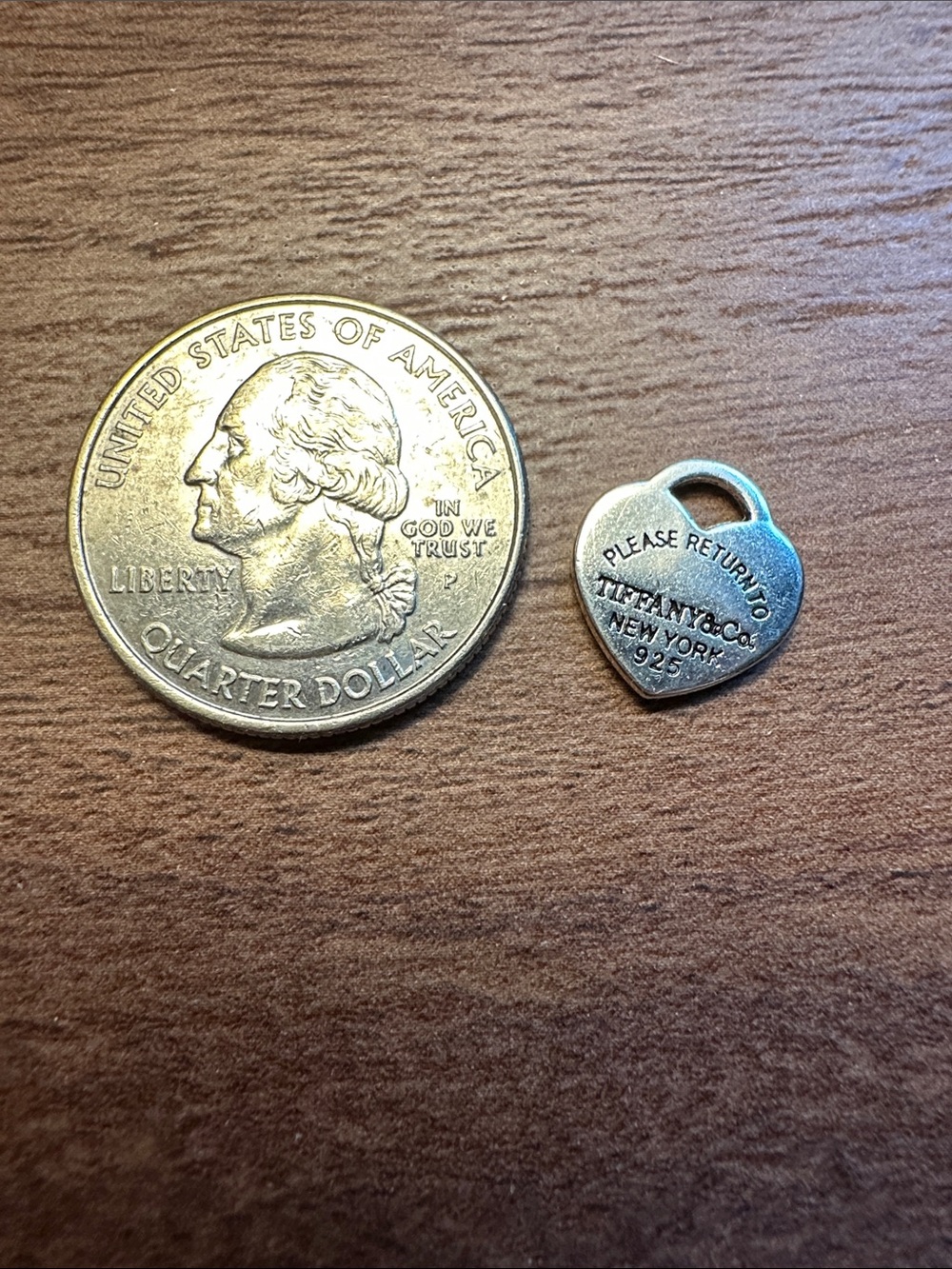 Tiffany & Co. Return to Tiffany Heart Tag Charm. Silver Heart Charm